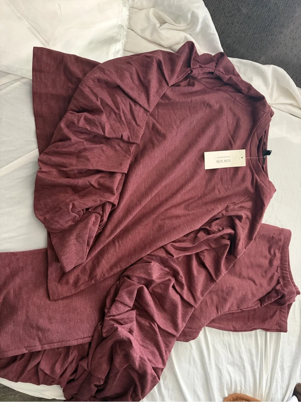 WinWin Los Angeles Mauve Ruched Top & Leggings Reseller Case Pack S, M, L, NWT